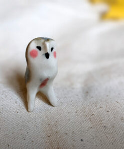 owl porcelain figurine chouette