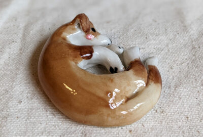 Figurine chien porcelaine