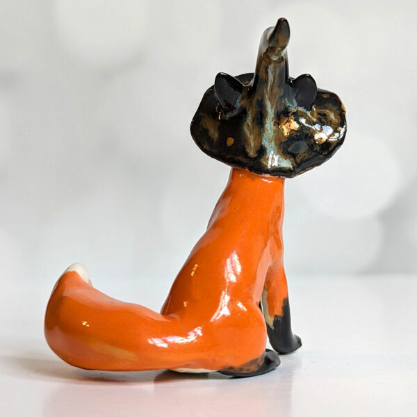 Handmade Ceramic figurine Fox Witch