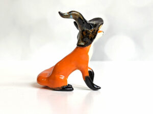 Handmade Ceramic figurine Fox Witch