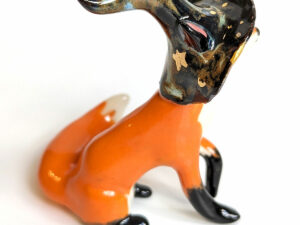 Handmade Ceramic figurine Fox Witch