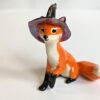 Handmade Ceramic figurine Fox Witch