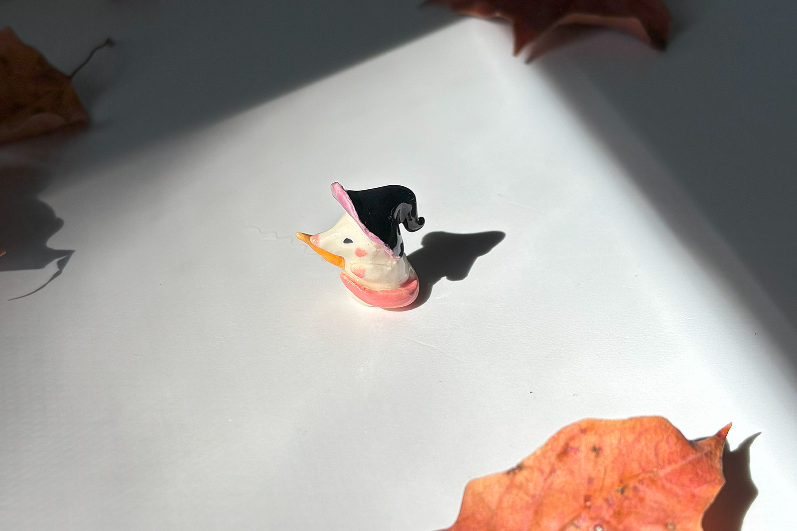 Witch Mouse Porcelain Figurine - Wand