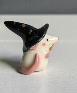 porcelain witch mouse with wand