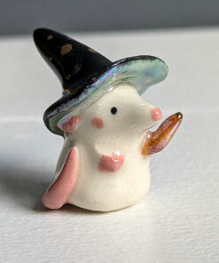 porcelain witch mouse with wand