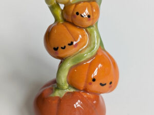 pumpkin mama and babies porcelain figurines