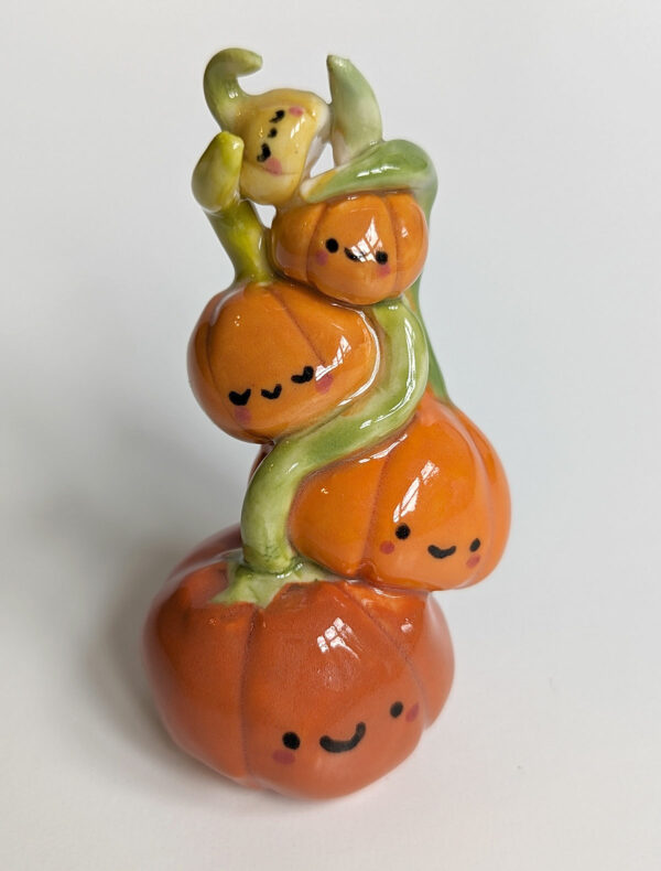 pumpkin mama and babies porcelain figurines