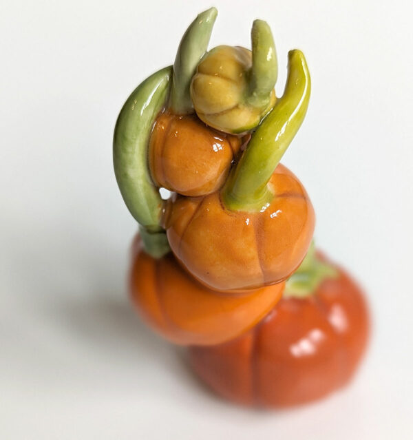 pumpkin mama and babies porcelain figurines