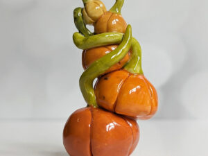 pumpkin mama and babies porcelain figurines