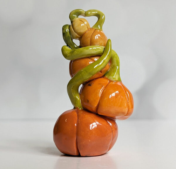 pumpkin mama and babies porcelain figurines