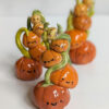 pumpkin mama and babies porcelain figurines