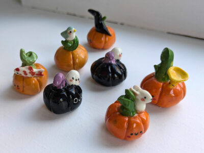 Porcelain Pumpkins + Friend