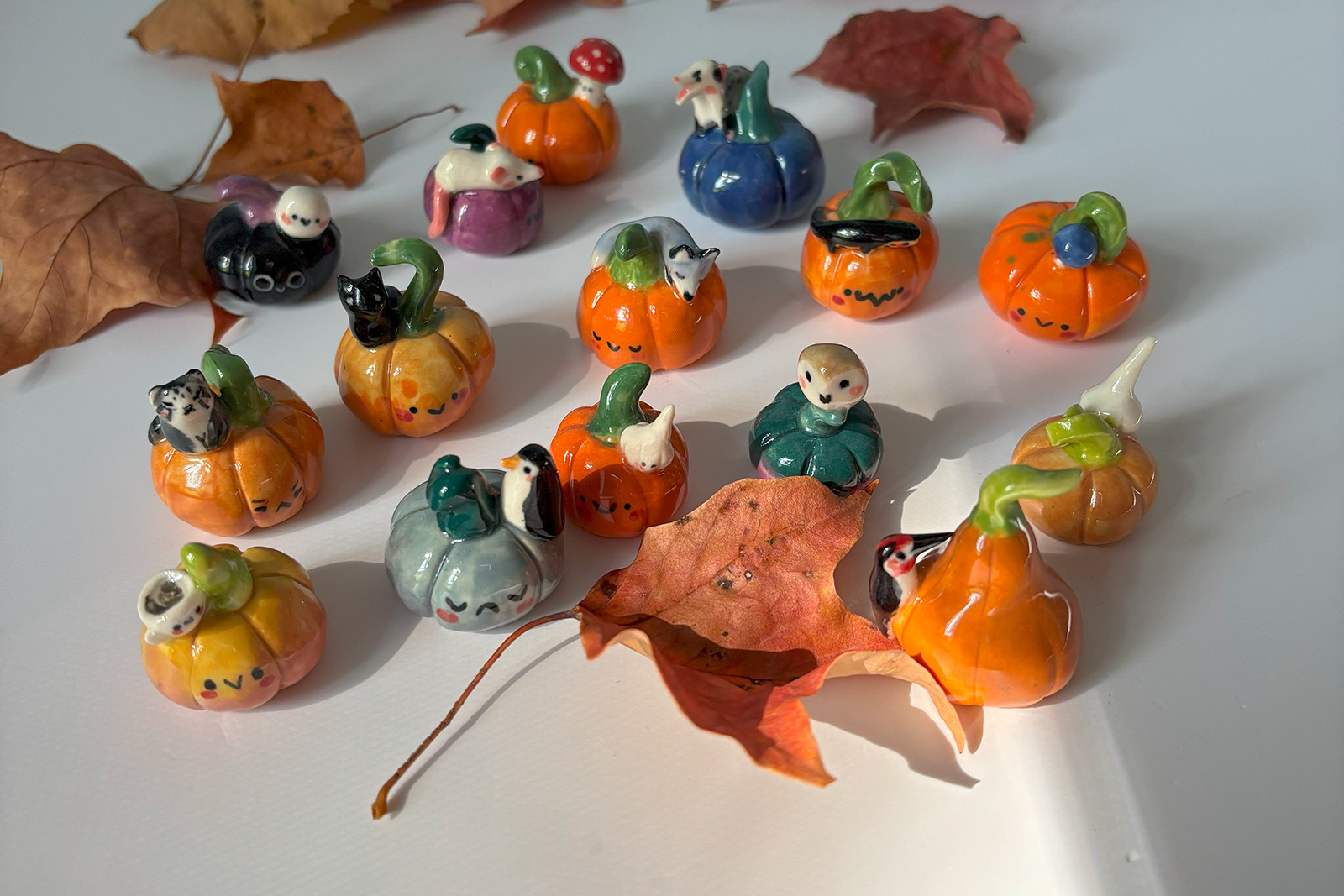 Porcelain Pumpkins + Friend