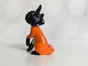 Handmade Ceramic figurine Fox Witch