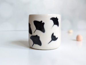 handmade porcelain tumbler rays