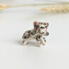 snow leopard tail eating pendant porcelain kness