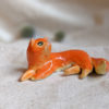 porcelain cat figurine red longhair orange