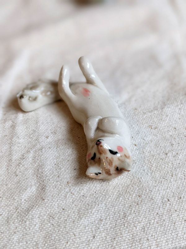 figurine chat porcelaine