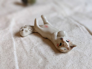 figurine chat porcelaine