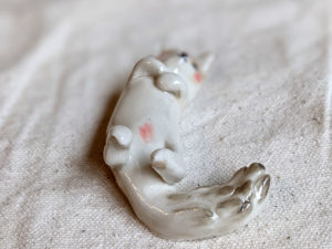 figurine chat porcelaine