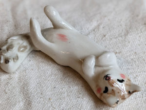 figurine chat porcelaine