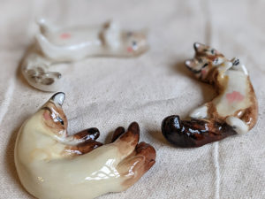 figurine chat porcelaine