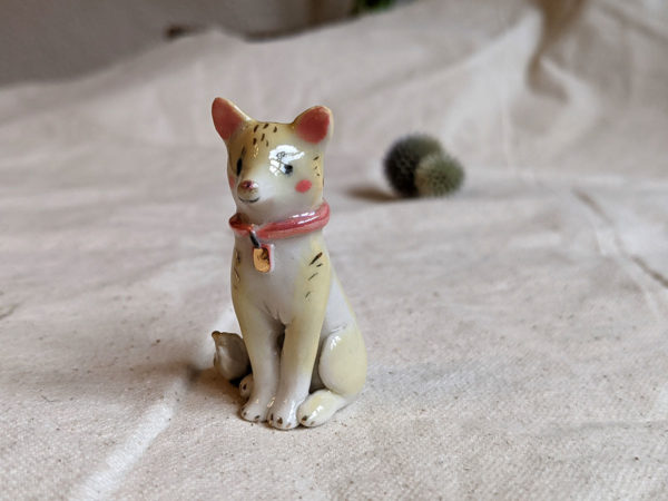 Porcelain dog figurine