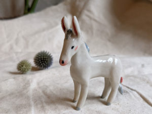 porcelain donkey figurine