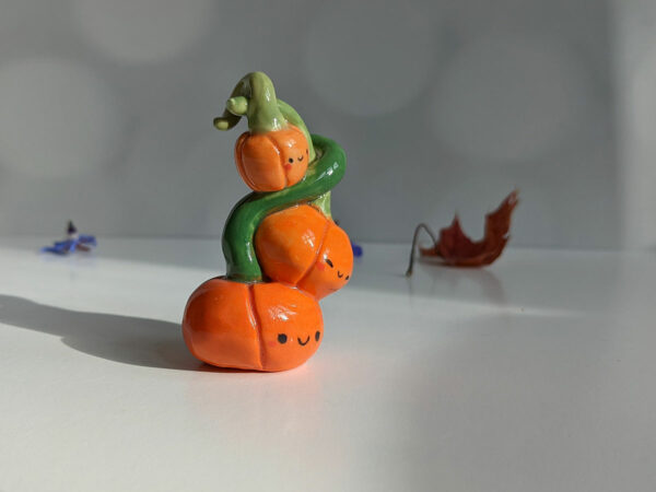 pumpkin mama and babies porcelain figurines