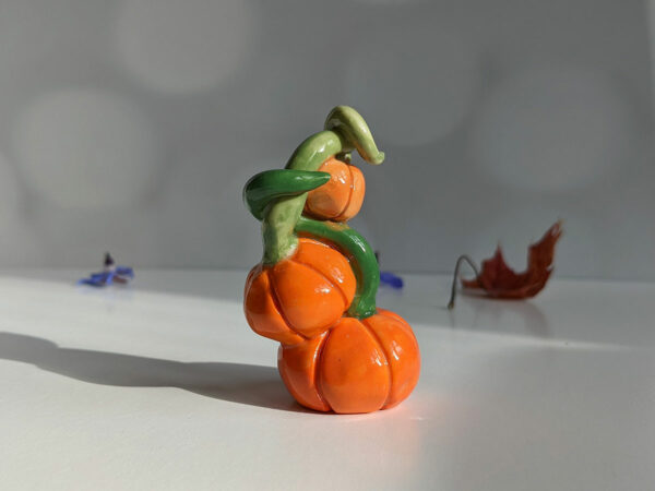 pumpkin mama and babies porcelain figurines