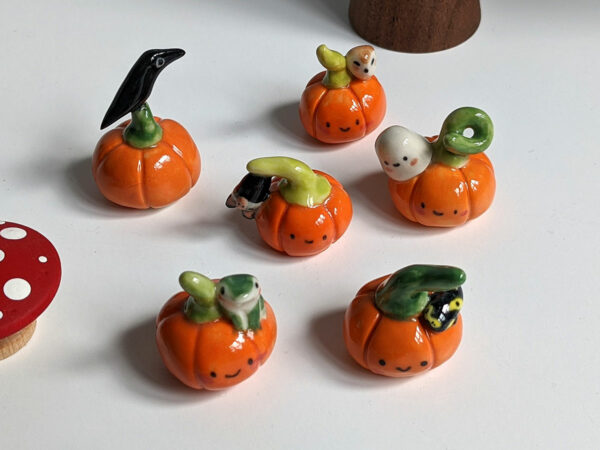 porccelain pumpkin figurine