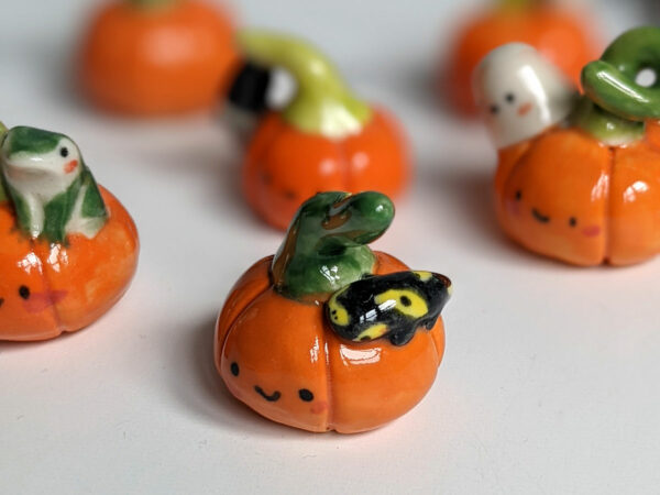 porccelain pumpkin figurine
