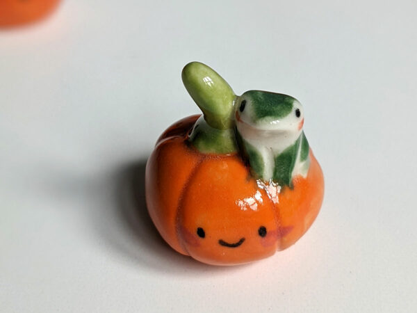 porccelain pumpkin figurine