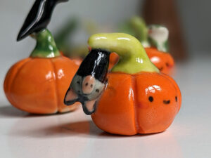 porccelain pumpkin figurine
