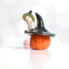 pumplin figurine and rat witch halloween porcelain