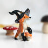 Handmade Ceramic figurine Fox Witch