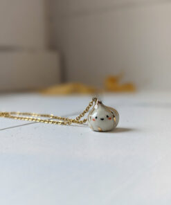 porcelain garlic pendant