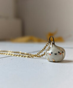 porcelain garlic pendant