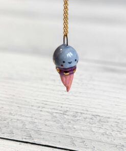 porcelain jellyfish pendant