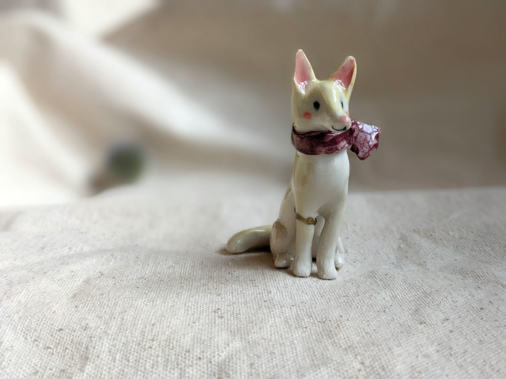 repaired dog kintsugi style