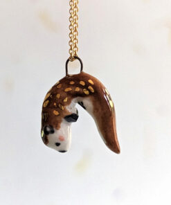 otter pendant porcelain loutre
