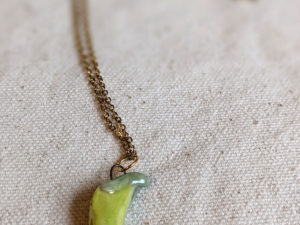 pea pod porcelain pendant