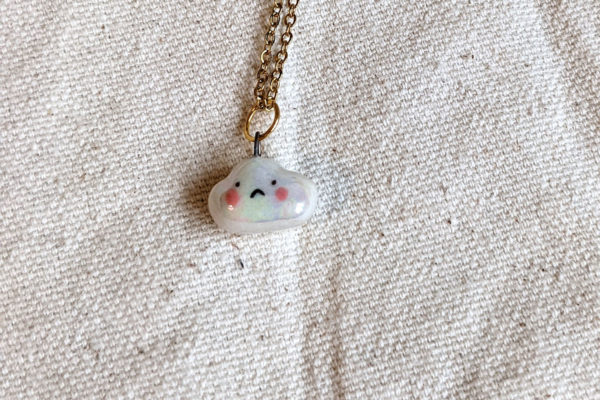 porcelain pendant sad cloud