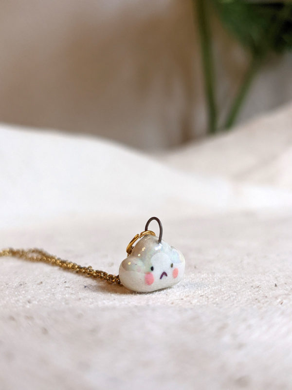 porcelain pendant sad cloud