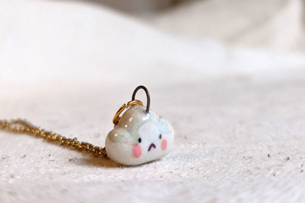 porcelain pendant sad cloud