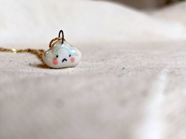 porcelain pendant sad cloud