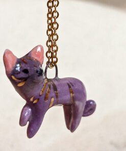 porcelain sphynx cat pendant