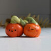 pumpkin couple porcelain figurine