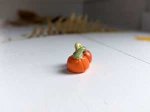 pumpkin couple porcelain figurine