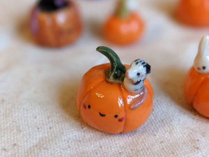 porccelain pumpkin figurine